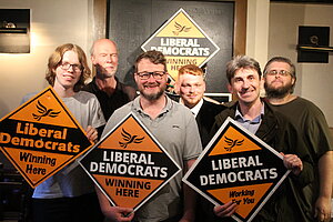 Lib Dems Celebrating